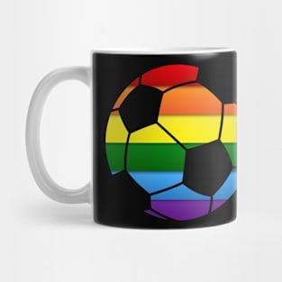 Soccer Gay Pride Lgbt Rainbow Flag Mug